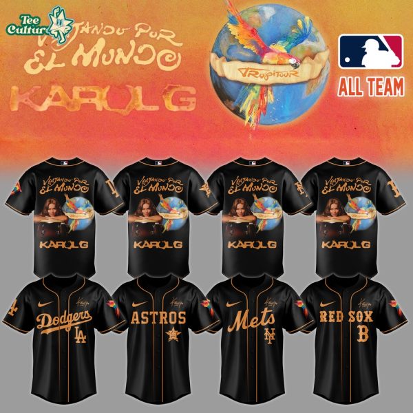 MLB All Teams x Karol G ”VIAJANDO POR EL MUNDO TROPITOUR” Limited Edition Signature - Jersey 5