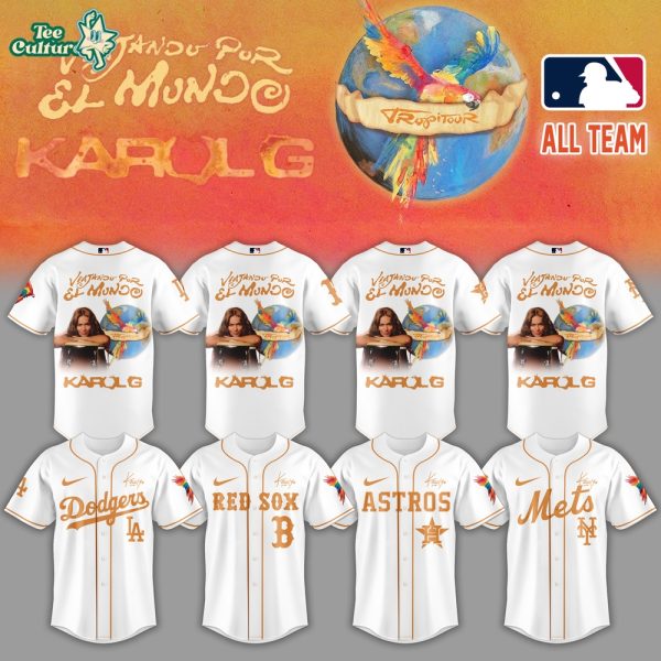 MLB All Teams x Karol G ”VIAJANDO POR EL MUNDO TROPITOUR” Limited Edition Signature - Jersey 6