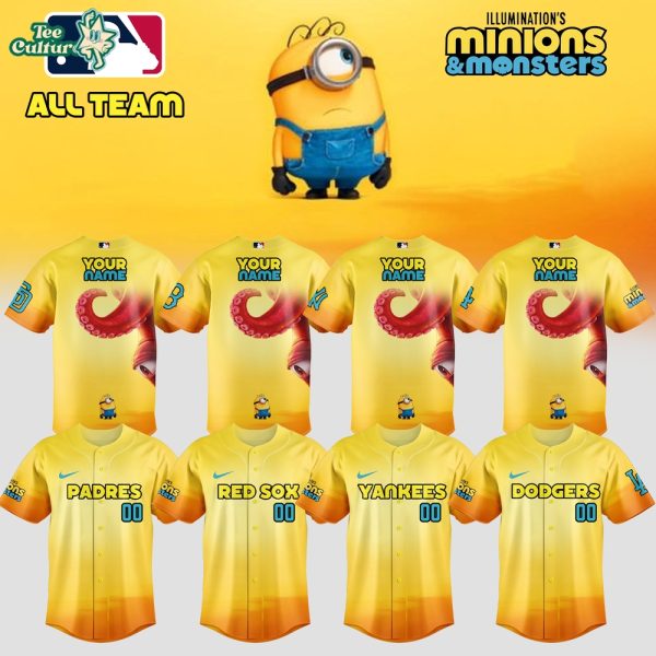 MLB All Teams x Minions and Monsters 2026 Custom Name Limited Jersey