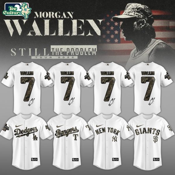 MLB All Teams x Morgan Wallen Still Problems Tour 2026 Limited Edition Jersey