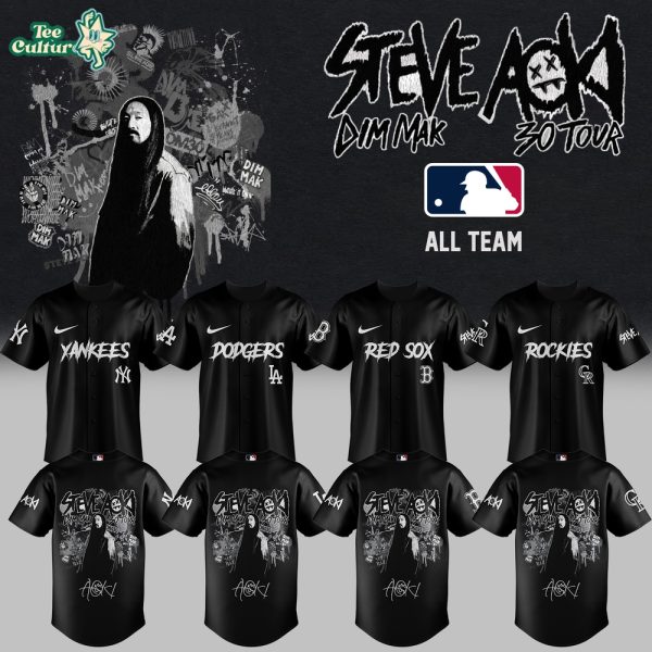 MLB All Teams x Steve Aoki Dim Mak 30 Tour 2026 Limited Edition Baseball Jersey