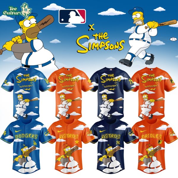 MLB All Teams x The Simpsons 2026 Cartoon Crossover Limited Jersey