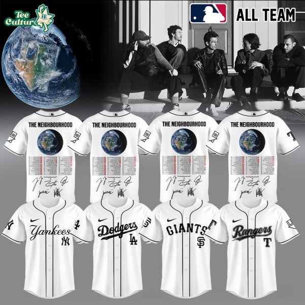 Major League Baseball All Teams x The Neighbourhood The World Tour Signed White Jersey Version 2