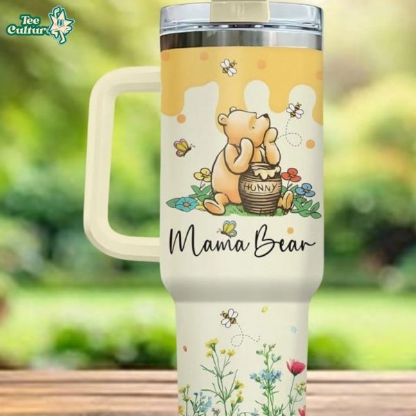 Mama Bear Disney Winnie Pooh - Personalized Tumbler 40OZ