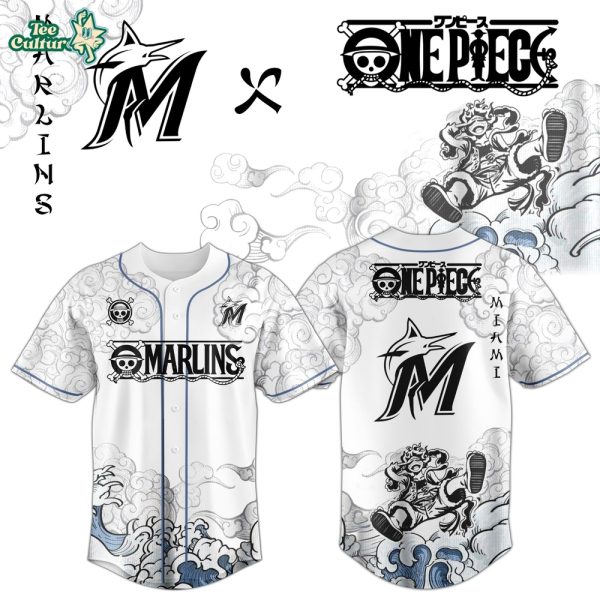 Miami Marlins x One Piece Jersey 2026 Luffy Gear 5