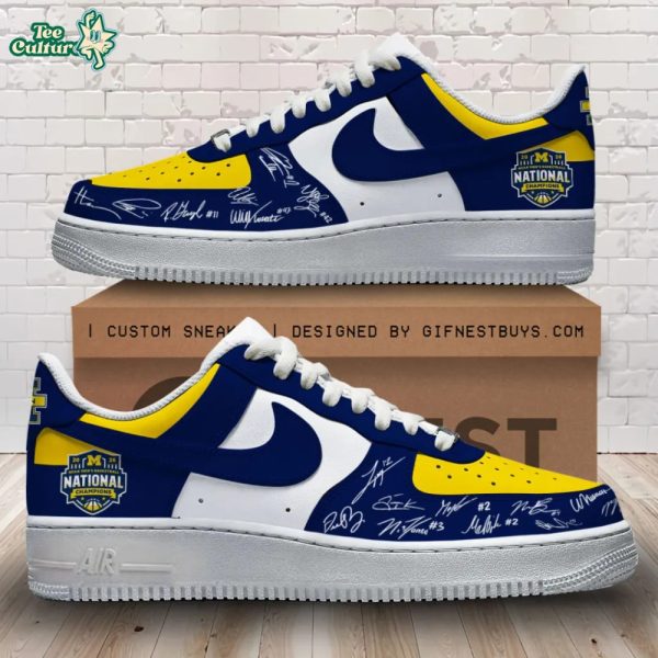 Michigan Wolverines 2026 NCAA Men’s Basketball National Champions Air Force 1 Sneaker