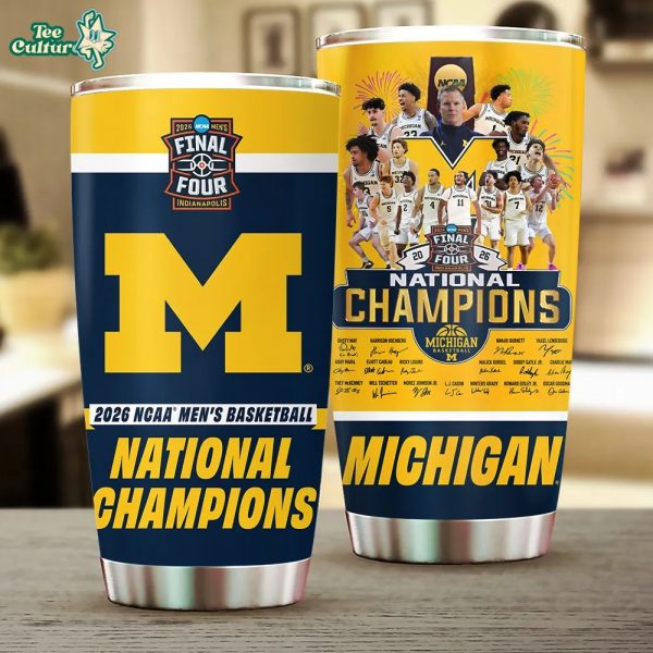 Michigan Wolverines 2026 NCAA Men’s Basketball National Champions Tumbler Cup