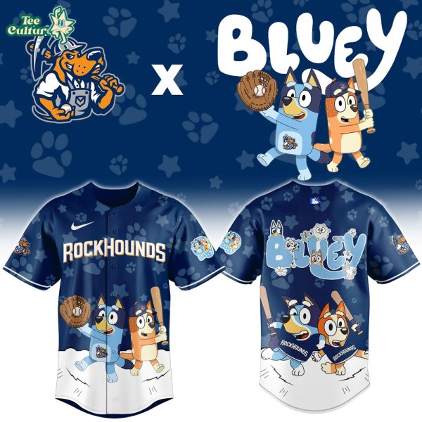 Midland RockHounds Bluey Night Special Fan Jersey by Teesculture.com