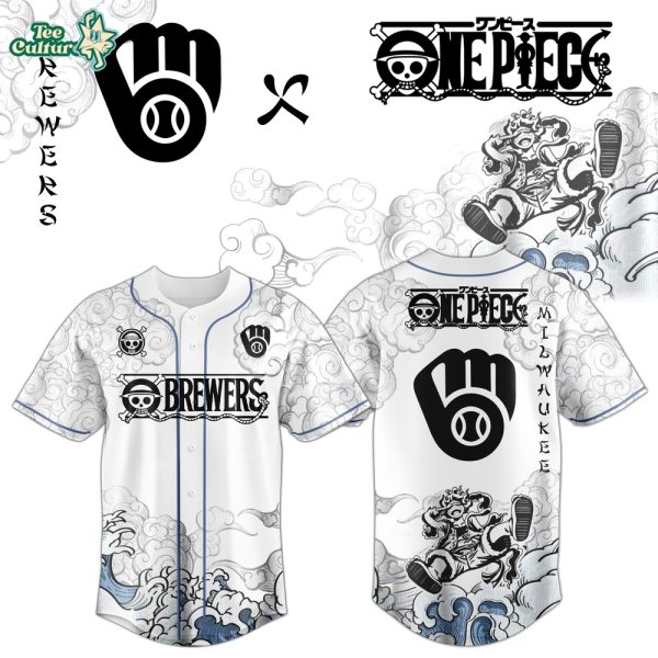 Milwaukee Brewers x One Piece Jersey 2026 Luffy Gear 5