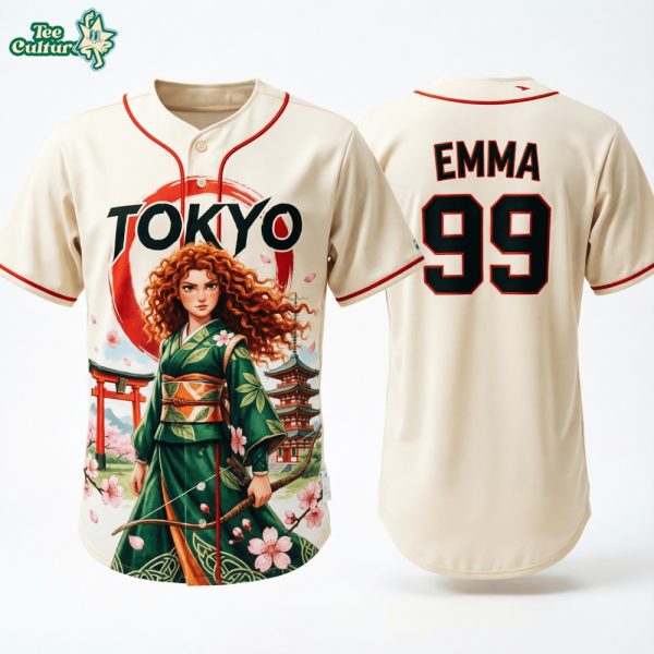 Moana Tokyo Princess Emma #99 Anime Inspired Baseball Jersey