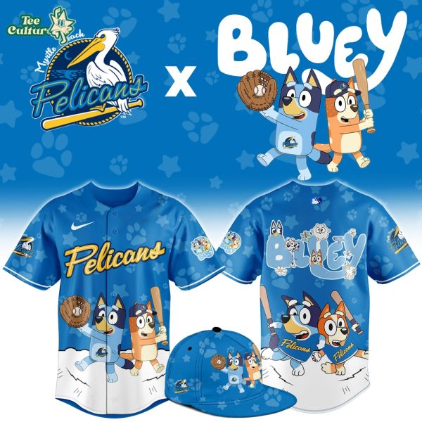 Myrtle Beach Pelicans Bluey Night Game Limited Jersey