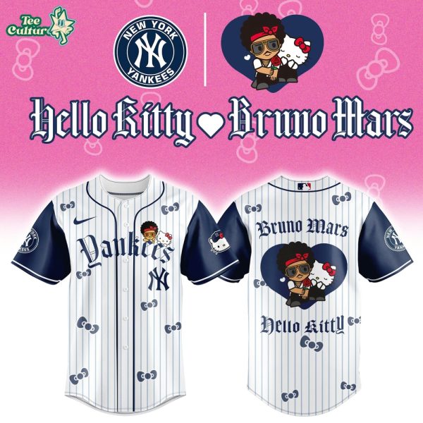 New York Yankees x Bruno Mars x Hello Kitty 2026 Limited Edition Blue Jersey Jogger Cap Set