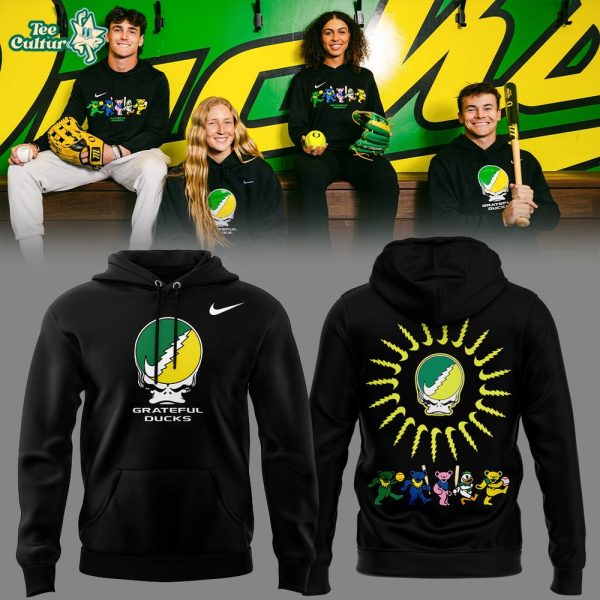 Oregon Ducks x Grateful Dead The Gtf Diamond Ducks 💀🦆 Hoodie V4