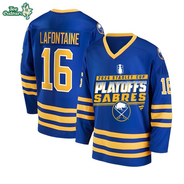 Pat LaFontaine #16 Buffalo Sabres Men's Blue Throwback Design Hockey Jersey