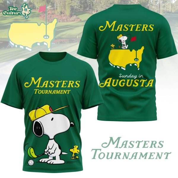 Peanuts Snoopy Masters Tournament Sunday In Augusta Golf Premium 3D T-Shirt