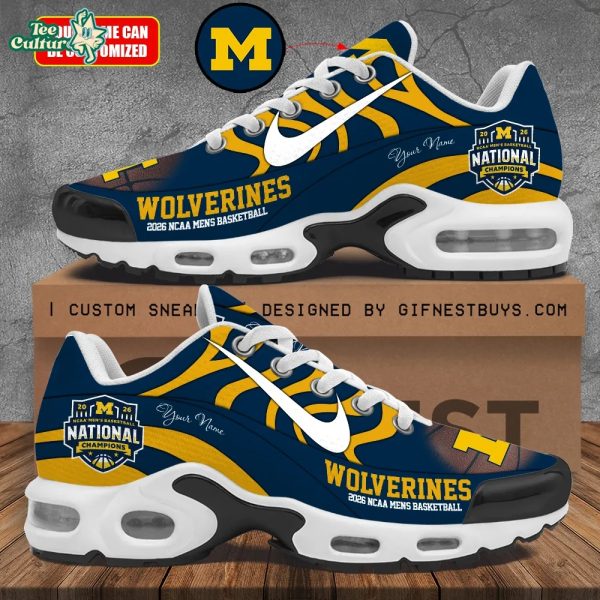 Personalized Michigan Wolverines 2026 NCAA Men’s Basketball National Champions Air Max Shoes