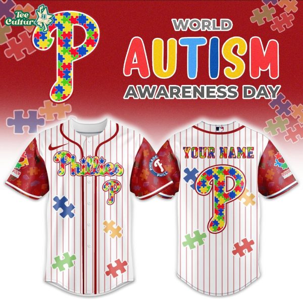 Philadelphia Phillies Autism Awareness 2026 Limited Edition Baseball Jersey Jogger Cap Set