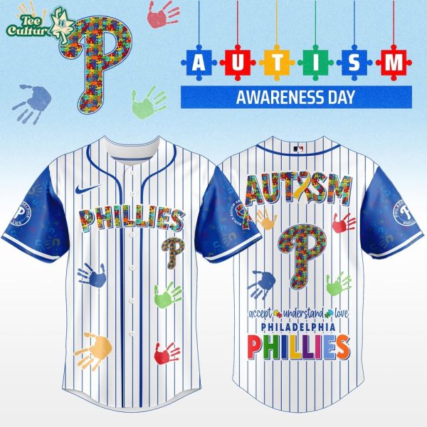 Philadelphia Phillies Autism Awareness 2026 Special Edition Baseball Jersey