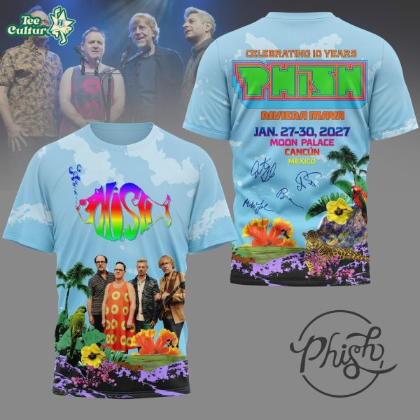 Phish Riviera Maya 10 Year Celebration 2026 Band Graphic T-Shirt