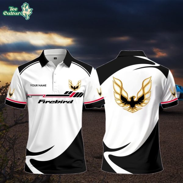 Pontiac Firebird Black White Polo Shirt Custom