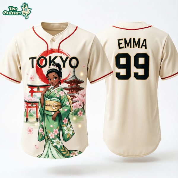 Princess Tiana Tokyo Princess Anime Inspired Baseball Jersey