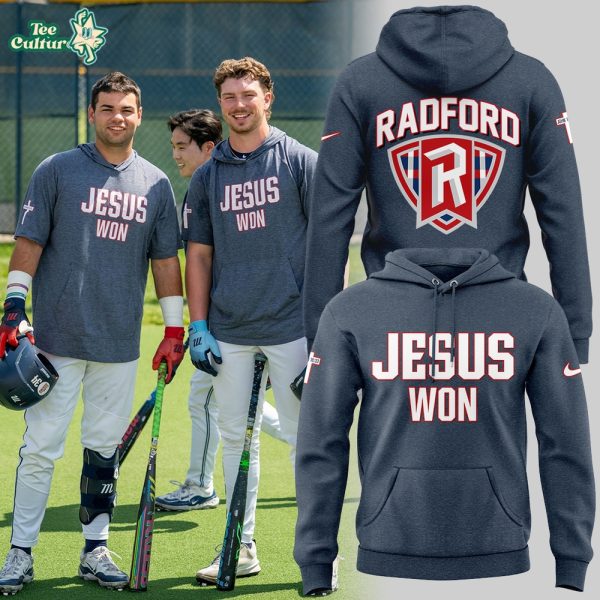 Radford University Jesus Won Cross Baseball Graphic Hoodie