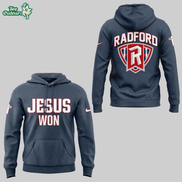 Radford University Jesus Won Cross Baseball Graphic Hoodie by Teesculture.com