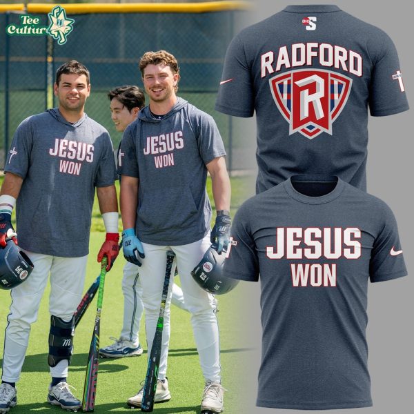 Radford University Jesus Won Cross Baseball Graphic T-shirt