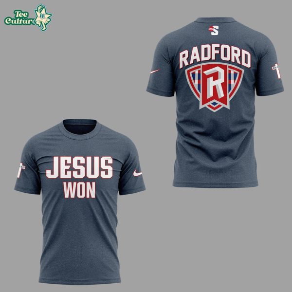 Radford University Jesus Won Cross Baseball Graphic Tshirt by Teesculture.com