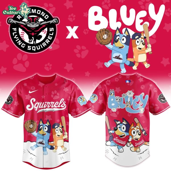 Richmond Flying Squirrels Bluey Night Collector Jersey by Teesculture.com