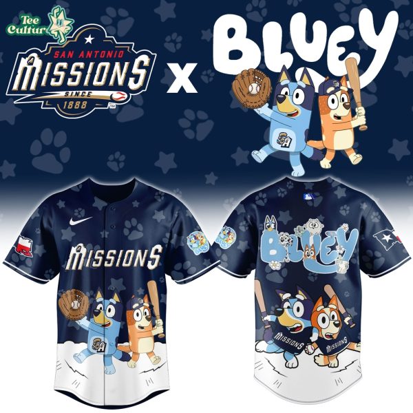 San Antonio Missions Bluey Night Commemorative Jersey by Teesculture.com