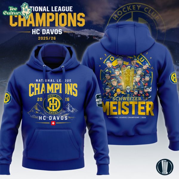 Schweizer Meister National League Champions HC Davos 3D Hoodie
