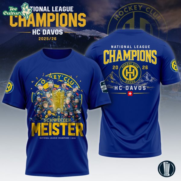 Schweizer Meister National League Champions HC Davos 3D T-shirt