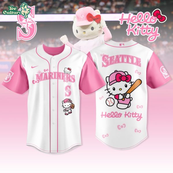 Seattle Mariners MLB x Hello Kitty Night Limited Pink Jersey