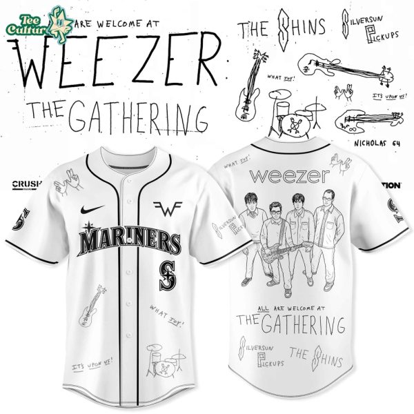 Seattle Mariners x Weezer The Gathering Tour Limited Edition Baseball Jersey