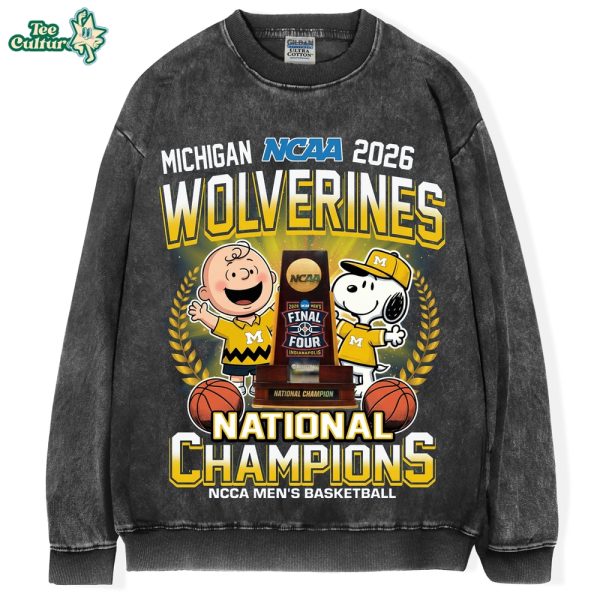 Snoopy Peanuts x Michigan Wolverines NCAA 2026 Champions Sweatshirt