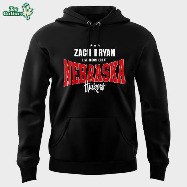 Special 2026 Zach Bryan x Nebraska Cornhuskers Hoodie Black by Teesculture.com