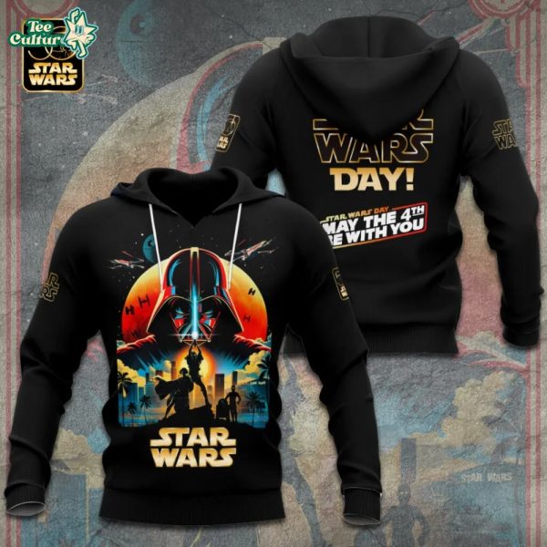 Star Wars Darth Vader Happy Star Wars Day! May the 4th Be With You 3D Hoodie