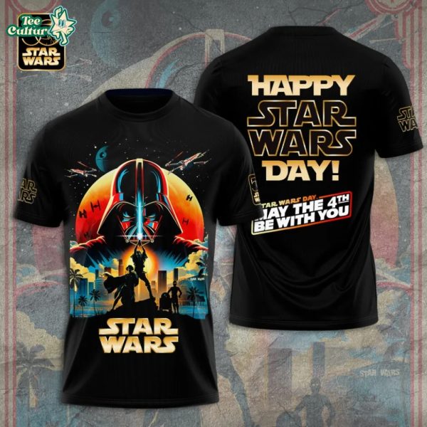 Star Wars Darth Vader Happy Star Wars Day! May the 4th Be With You 3D Tshirt