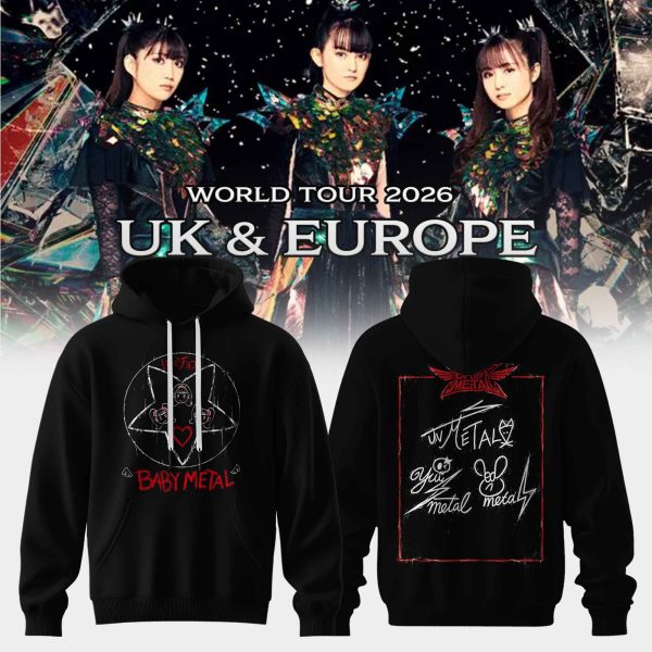 BABYMETAL 2026 UK & Europe Tour Official Merch Pullover Hoodie