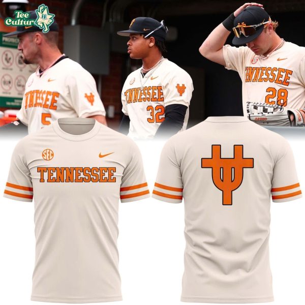 Tennessee Volunteers Baseball Throwback Uniform T-Shirt - Limited Edition