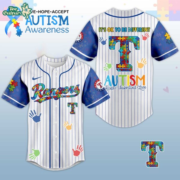 Texas Rangers Autism Awareness 2026 Special Edition Baseball Jersey