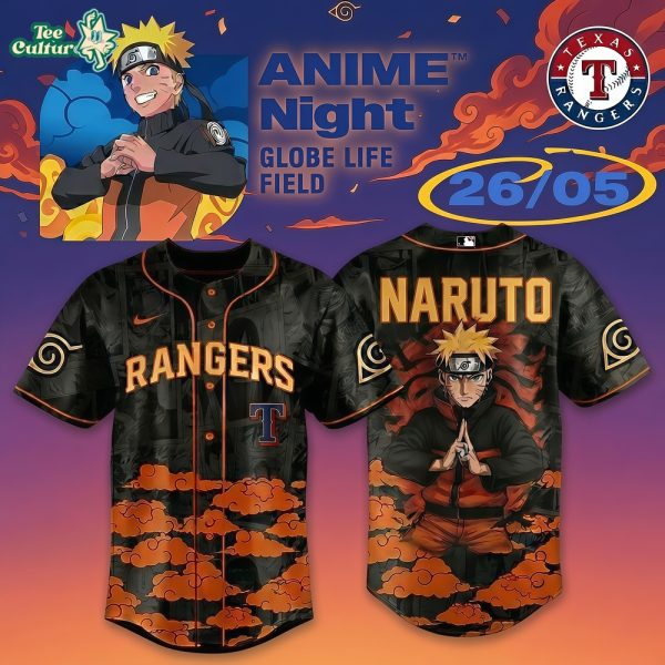 Texas Rangers x Naruto Anime Night Jersey 26/05/2026
