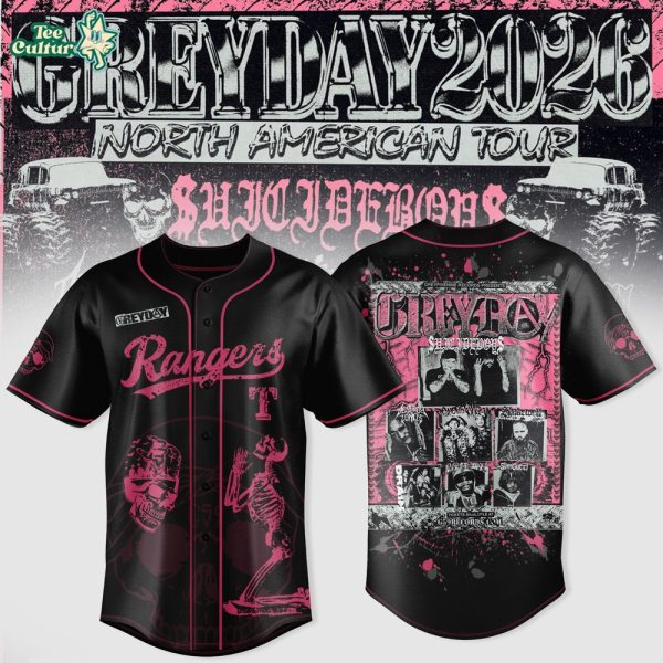 Texas Rangers x $uicideboy$ Greyday 2026 North American Tour Black Limited Jersey