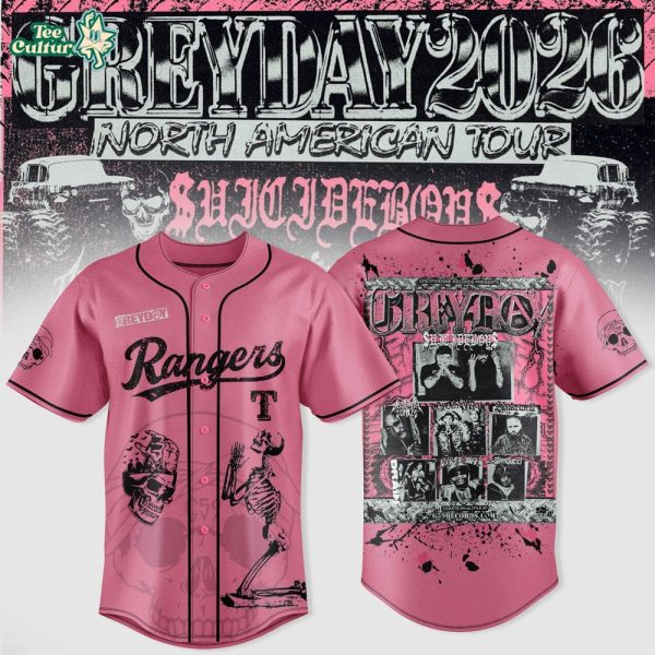 Texas Rangers x $uicideboy$ Greyday 2026 North American Tour Pink Limited Jersey