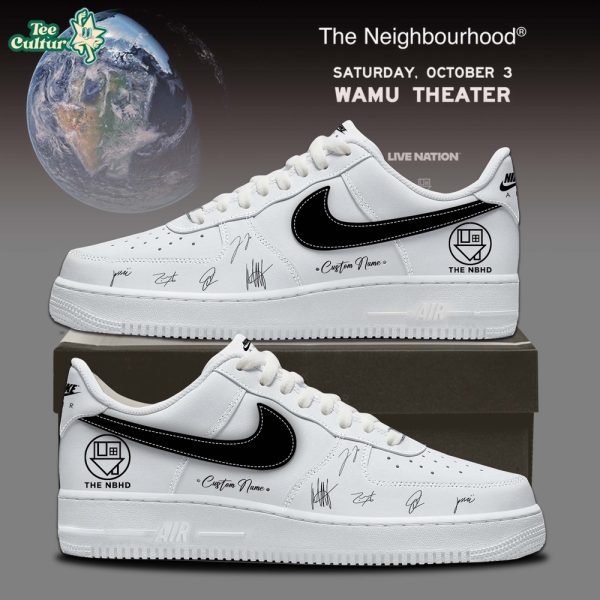 The Neighbourhood The World Tour Signed White Air Force 1 Shoes