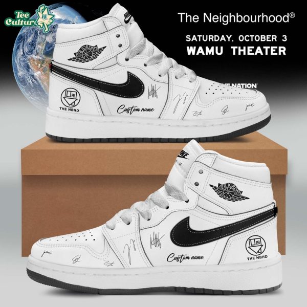The Neighbourhood The World Tour Signed White Air Jordan 1 Shoes