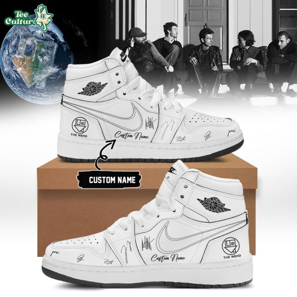 The Neighbourhood The World Tour Signed White Air Jordan 1 Shoes Version 2