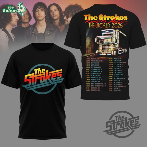 The Strokes Reality Awaits World Tour 2026 Tshirt