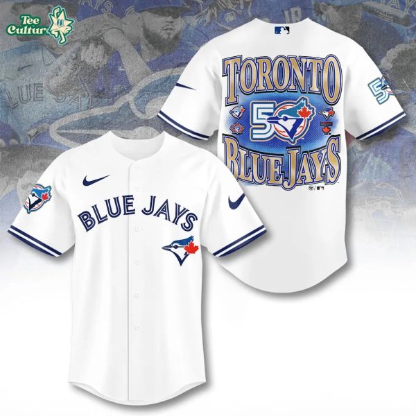 Toronto Blue Jays 50th Anniversary 1976–2026 Commemorative Baseball Jersey